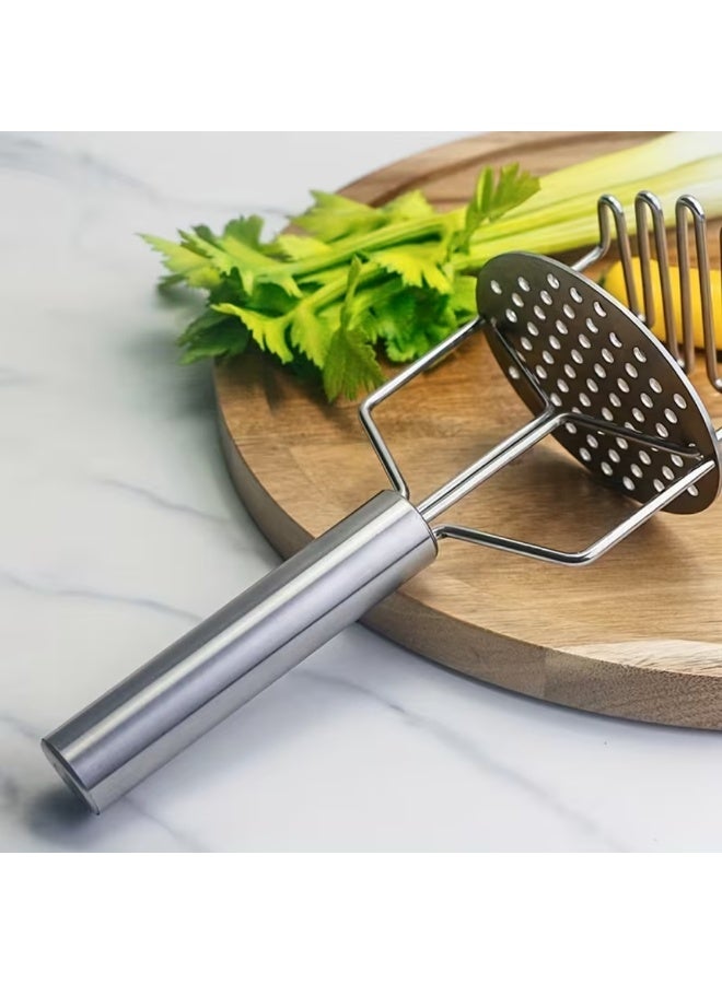 AMM Potato Masher & Vegetable Crusher Stainless Steel – Double Layer – Heavy-Duty Manual Masher for Potatoes, Vegetables & Fruits – Ergonomic Handle - Image 5
