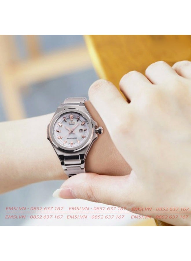 G-SHOCK Baby‑G Solar Women's Watch MSG‑S500CD‑7A, 37.1 mm Silver Dial, Stainless Steel & Resin Composite Bracelet, 100 m WR - Image 4