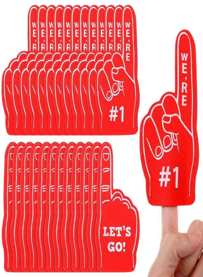 Elegaperma 24 Pcs Foam Finger #1, Foam Fingers Bulk, Mini Foam Fingers for Fun Photos and Easy On/Off Wear, Red Foam Finger #1 Perfect for Cheering at Football, Basketball, and Baseball Games - Image 1