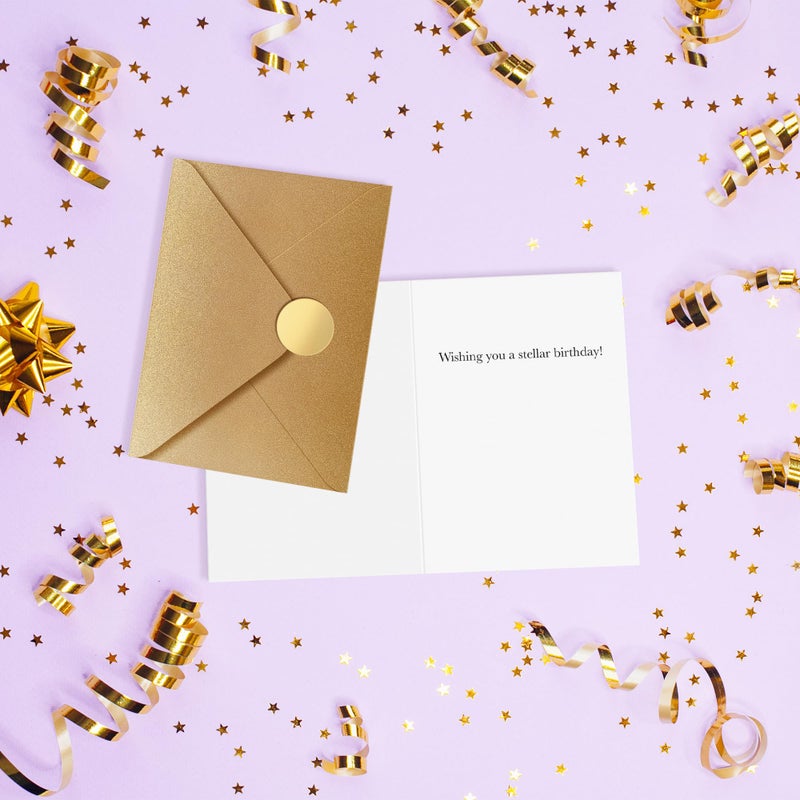 Sweetzer & Orange Birthday Card with Envelope, 5x7, Single Fun Happy Birthday Card for Men, Women, Friends & Family â€“ Message Written Inside - Unique Individual Cardstock & Keepsake Gift - Image 4