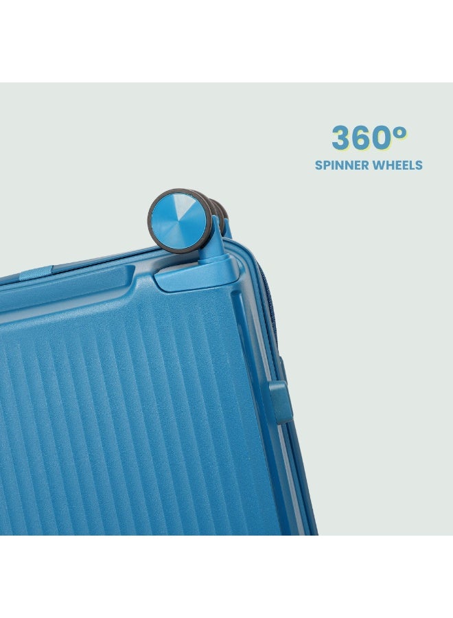 السياحية البريطانية حقيبة سفر بريتش توريستر الصلبة الدوارة مقاس 28 بوصة - أزرق طاووسي - Image 5