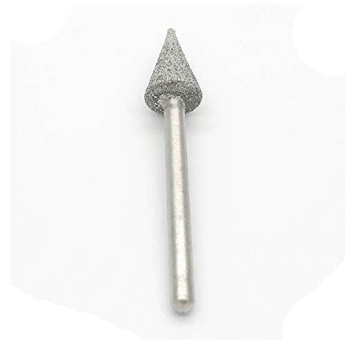 ZLYY 3x8mm Diamond Bits, 1/8inch 3mm Shank 6mm Cone Head Diamond Grinding Bit Mounted Point Grinder Parts 10pcs - Image 3