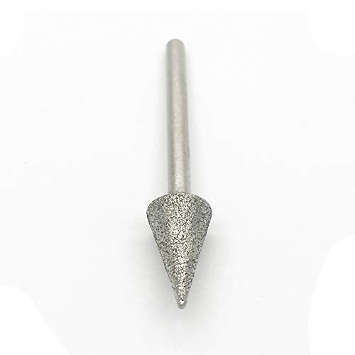ZLYY 3x8mm Diamond Bits, 1/8inch 3mm Shank 6mm Cone Head Diamond Grinding Bit Mounted Point Grinder Parts 10pcs - Image 4