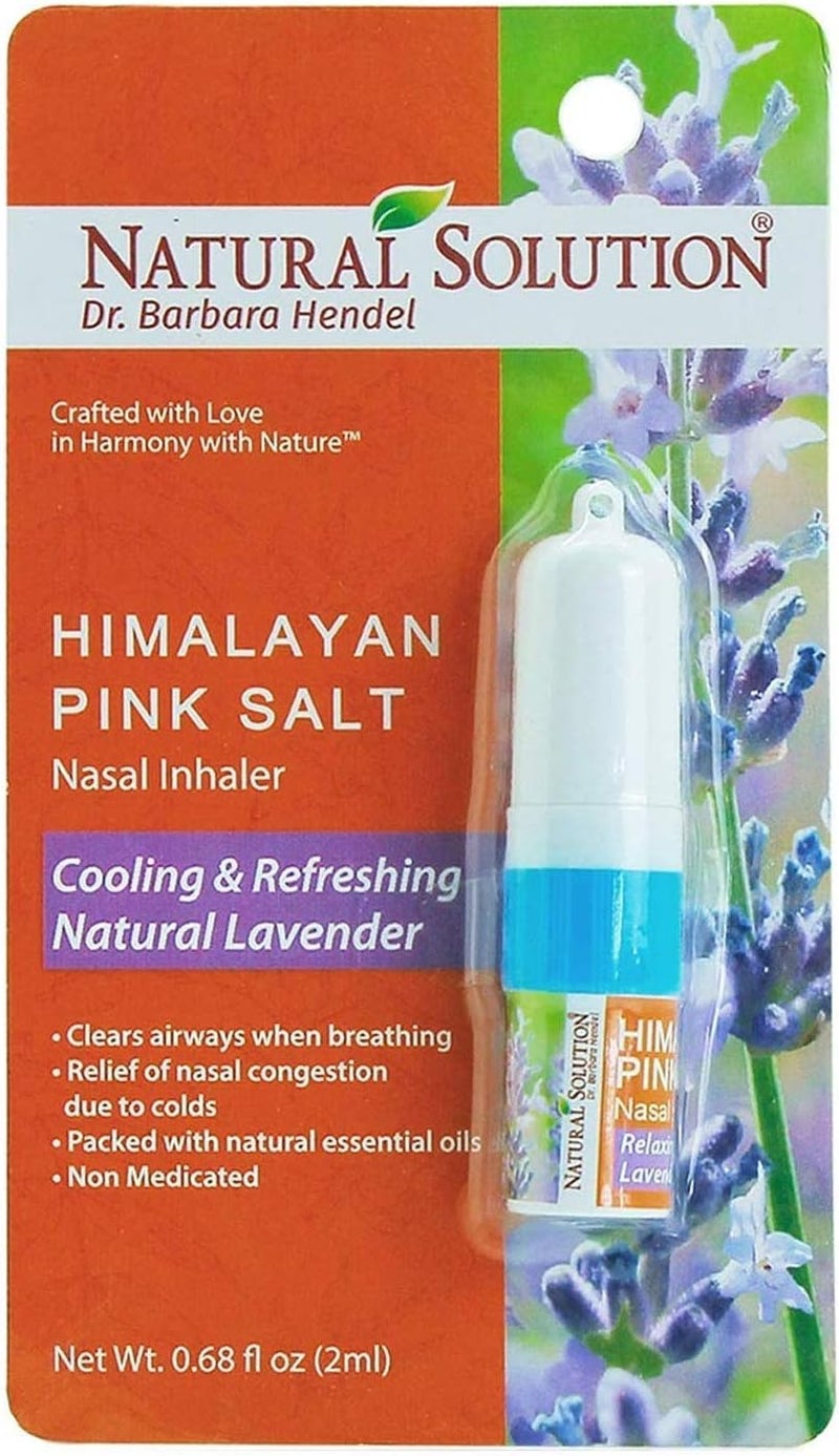 Natural Solution LAVENDER NETI INHALER Sinus & Lung Relief. HIMALAYAN SALT AIR! Respiratory Wellness. Clearing, Healing Ions Aromatherapy. Handy Portable 