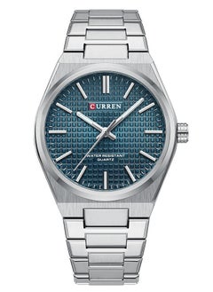 CURREN CURREN 8439M Men Quartz Minimalist Grid Business Watch Stainless Steel Band Alloy Case Fashion Multifunction Wristwatch Abrastion Resistant glass 3ATM Luminous Display Watch  - Image 1