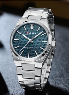 CURREN CURREN 8439M Men Quartz Minimalist Grid Business Watch Stainless Steel Band Alloy Case Fashion Multifunction Wristwatch Abrastion Resistant glass 3ATM Luminous Display Watch  - Image 3