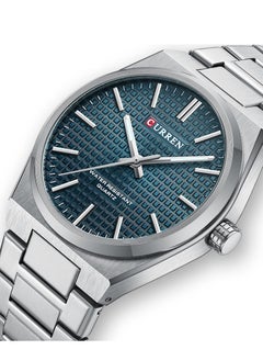 CURREN CURREN 8439M Men Quartz Minimalist Grid Business Watch Stainless Steel Band Alloy Case Fashion Multifunction Wristwatch Abrastion Resistant glass 3ATM Luminous Display Watch  - Image 2