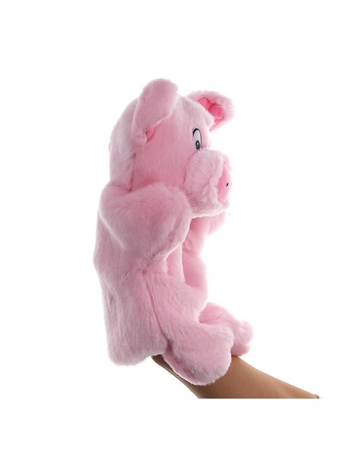 Bluejw Plush Toy Hand Doll Small Animal Pink Piglet Family Parent-Child Doll Kindergarten Children's Gloves  - Image 4