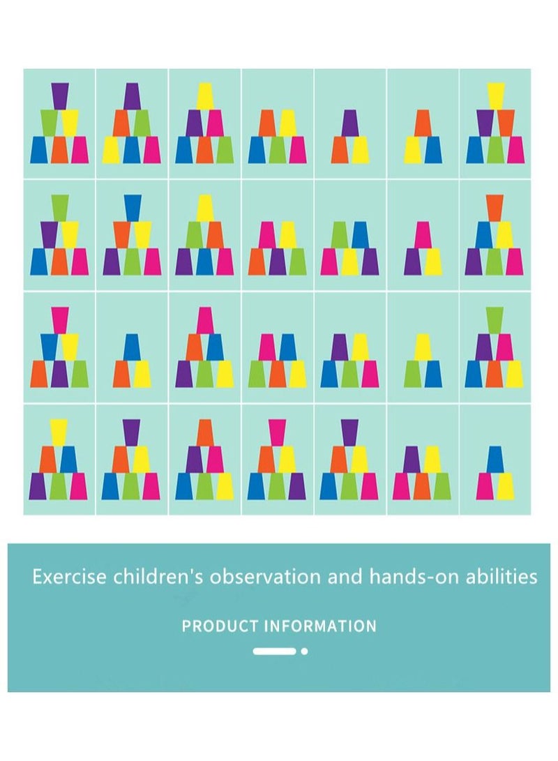 NIBEMINENT ألعاب الأكواب السريعة المحمولة للأطفال وألعاب العائلة الكلاسيكية - Image 5