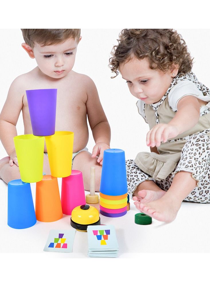 NIBEMINENT ألعاب الأكواب السريعة المحمولة للأطفال وألعاب العائلة الكلاسيكية - Image 4
