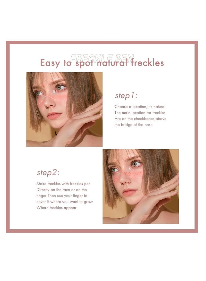 Captaintech Colors Freckle Pen, Freckle Makeup Pen Waterproof Long-wearing Soft Dot Spot Pen for Natural Lifelike Makeup - Image 2