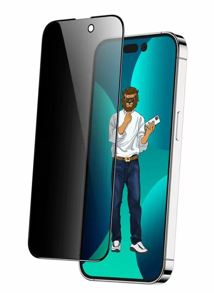 GREEN LION iPhone 14 (6.1 inches) Screen Protector with 9H Steve Privacy Strong HD Glass Green Lion - Privacy  - Image 1