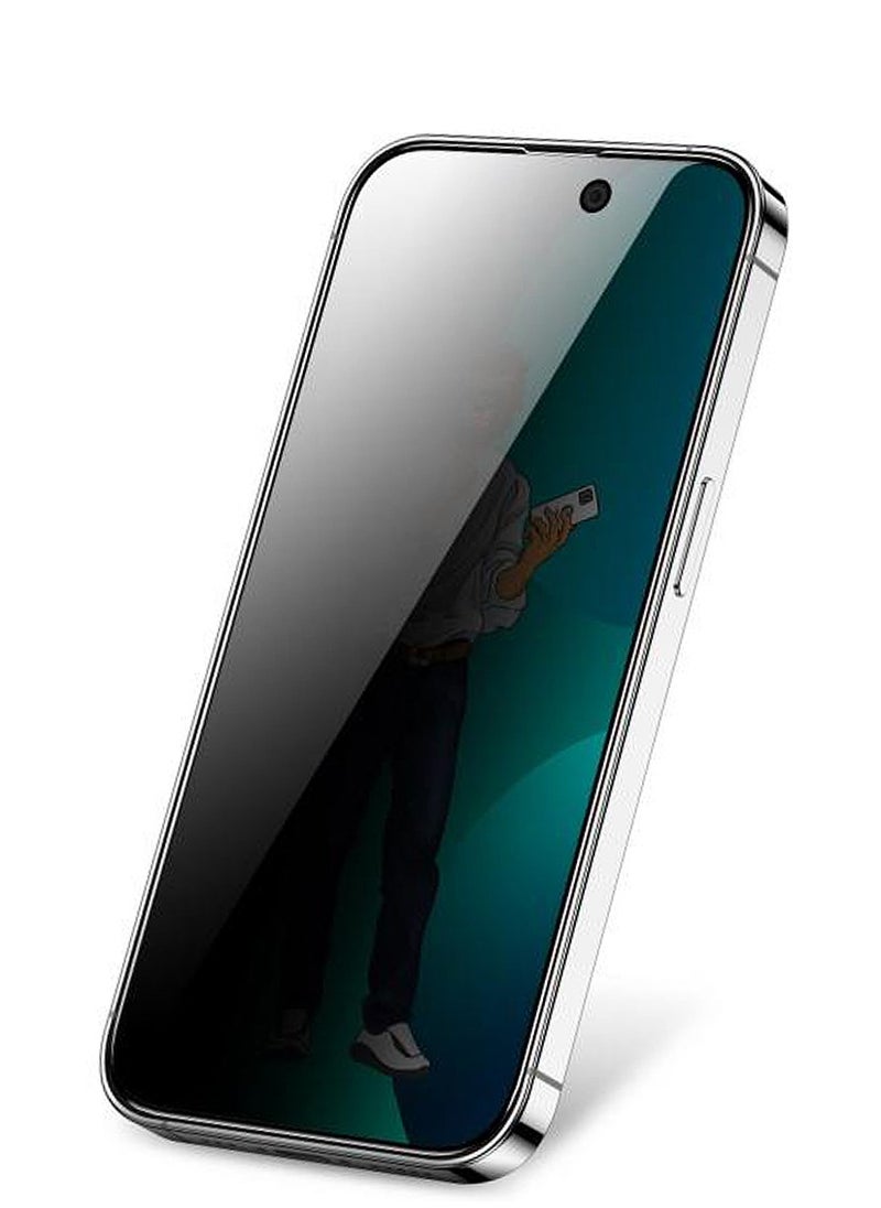 GREEN LION iPhone 14 (6.1 inches) Screen Protector with 9H Steve Privacy Strong HD Glass Green Lion - Privacy  - Image 2