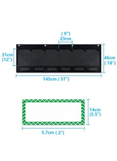 KASTWAVE Horizontal Storage Pocket Chart 6 Pockets Hanging Wall File Organizer for Office File Folders Assignments Files Scrapbook Papers and More  - Image 5