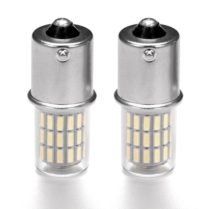 Heifymi 1156 1141 1003 7506 BA15S LED Bulb,12V-24V for RV Camper Interior Dome Exterior Porch Light Outdoor Landscape Lighting,Super White 6000K, 2 Pack - Image 1