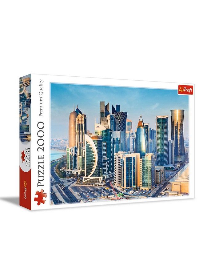 Trefl 2000 Piece Jigsaw Puzzles Doha Qatar City Skyline Persian Gulf Middle East Adult Puzzles Trefl 27084