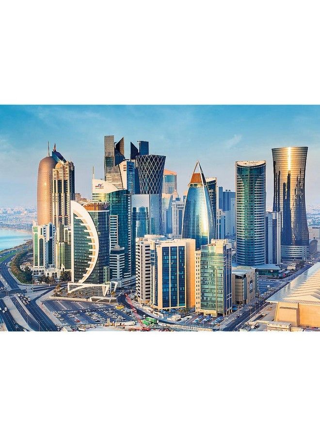 Trefl 2000 Piece Jigsaw Puzzles Doha Qatar City Skyline Persian Gulf Middle East Adult Puzzles Trefl 27084