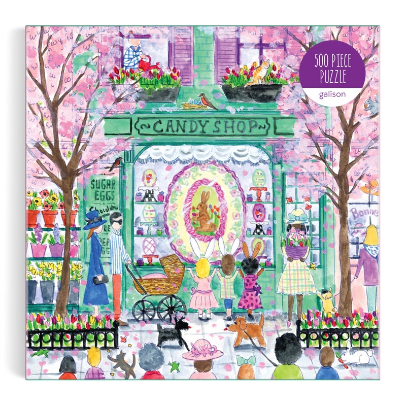Galison Easter Candy Shop â€“ 500 Piece Michael Storrings Jigsaw Puzzle Featuring Beautiful Artwork of an Easter Candy Confectionery - Image 5