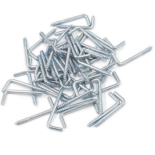 DTTRA 40PCS Carbon Steel Self-Tapping Screw Hooks, L Shape Right Angle Hooks 1.3" x 0.5" - Image 4