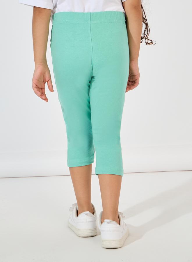 Styli Capri Length Leggings with Elasticated Waistband  - Image 4