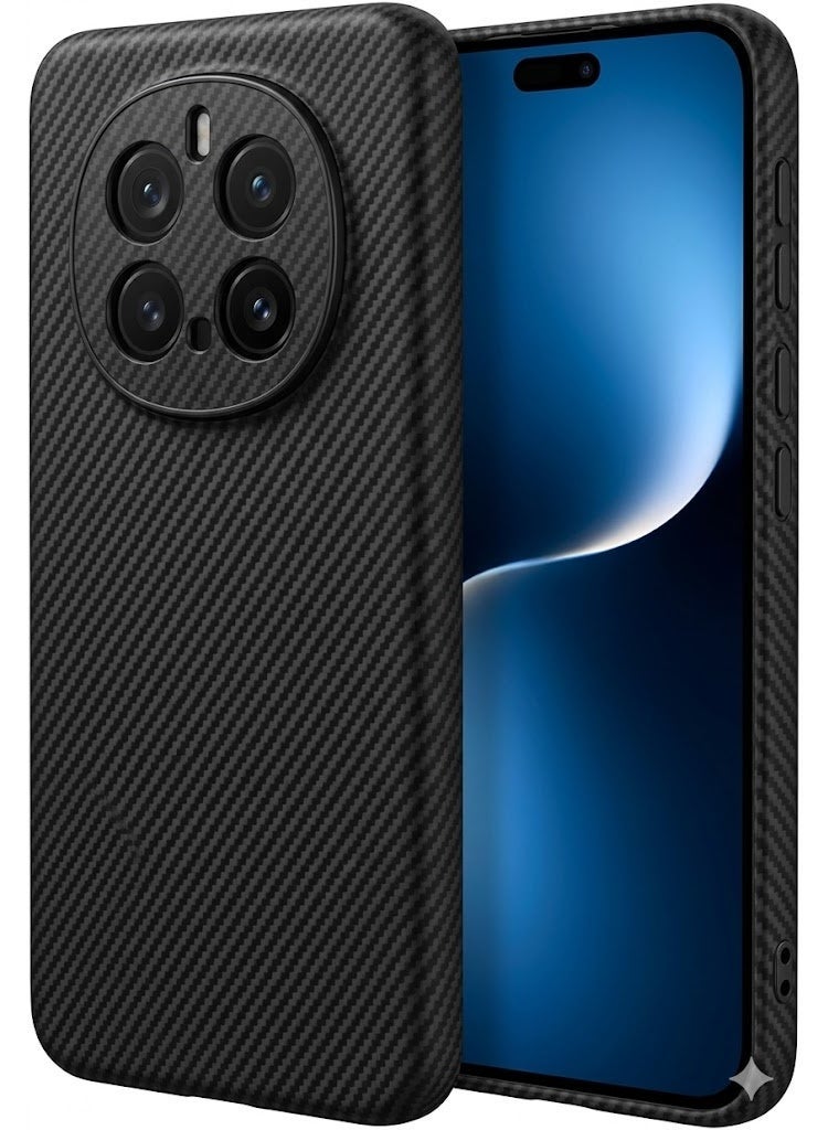 موكولو جراب هاتف Honor Magic 7 Pro بنسيج ألياف الكربون المصقول - أسود - Image 1