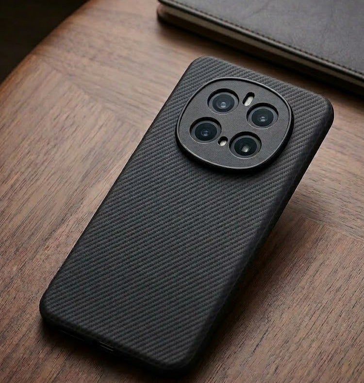 موكولو جراب هاتف Honor Magic 7 Pro بنسيج ألياف الكربون المصقول - أسود - Image 3