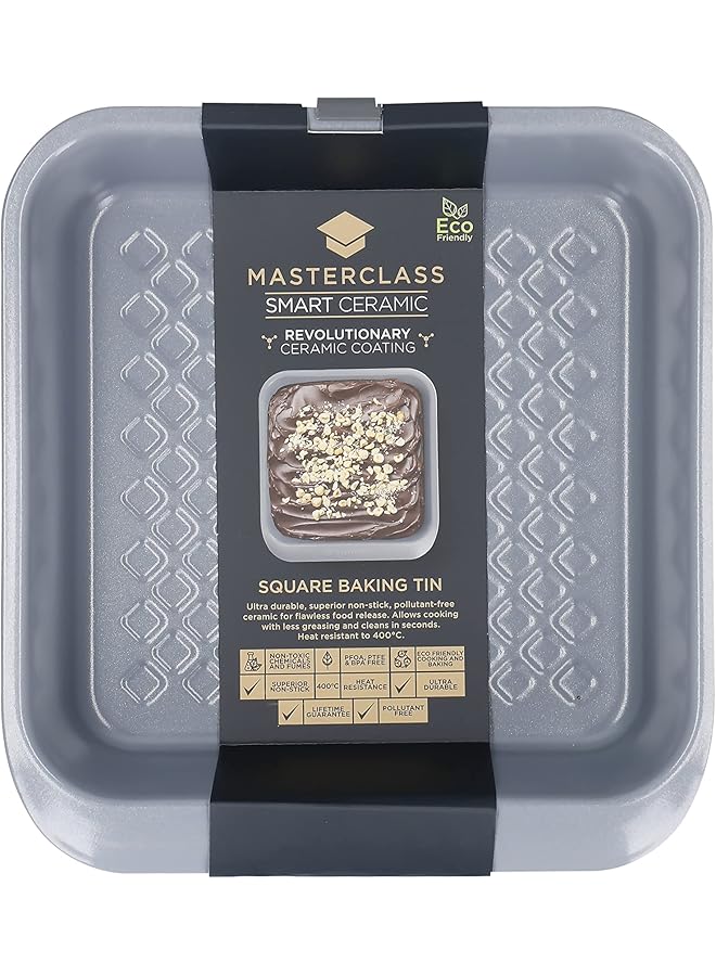 ماستر كلاس صينية خبز غير لاصقة من إس سي، طول 24 سم × عرض 22 سم، لون رمادي - Image 2