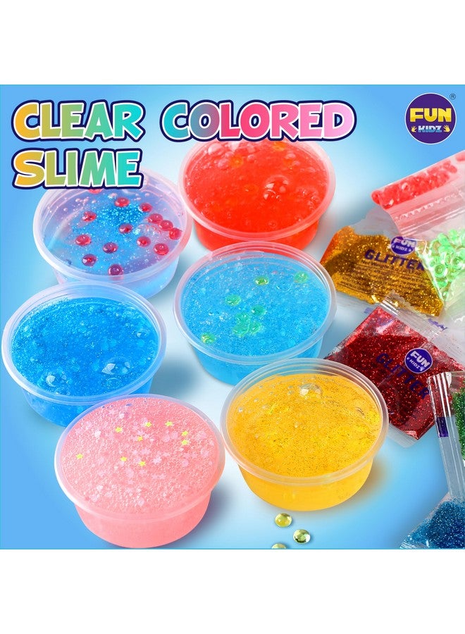 فان كادز 35.16 أونصة سائلة شفافة للأطفال 612 Funkidz 4 عبوات ضخمة 1040 مل مجموعة سلايم زجاجية لعبة مسبقة الصنع مجموعة سلايم كريستالية مائية للبنات والأولاد هدية الحفلات - Image 4