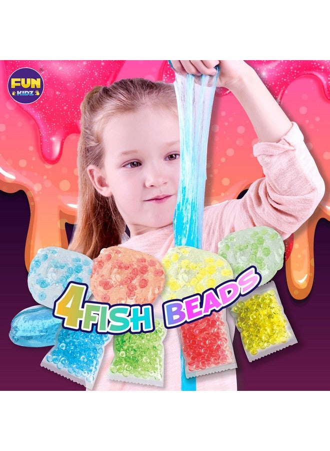فان كادز 35.16 أونصة سائلة شفافة للأطفال 612 Funkidz 4 عبوات ضخمة 1040 مل مجموعة سلايم زجاجية لعبة مسبقة الصنع مجموعة سلايم كريستالية مائية للبنات والأولاد هدية الحفلات - Image 3