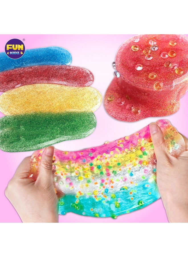 فان كادز 35.16 أونصة سائلة شفافة للأطفال 612 Funkidz 4 عبوات ضخمة 1040 مل مجموعة سلايم زجاجية لعبة مسبقة الصنع مجموعة سلايم كريستالية مائية للبنات والأولاد هدية الحفلات - Image 2