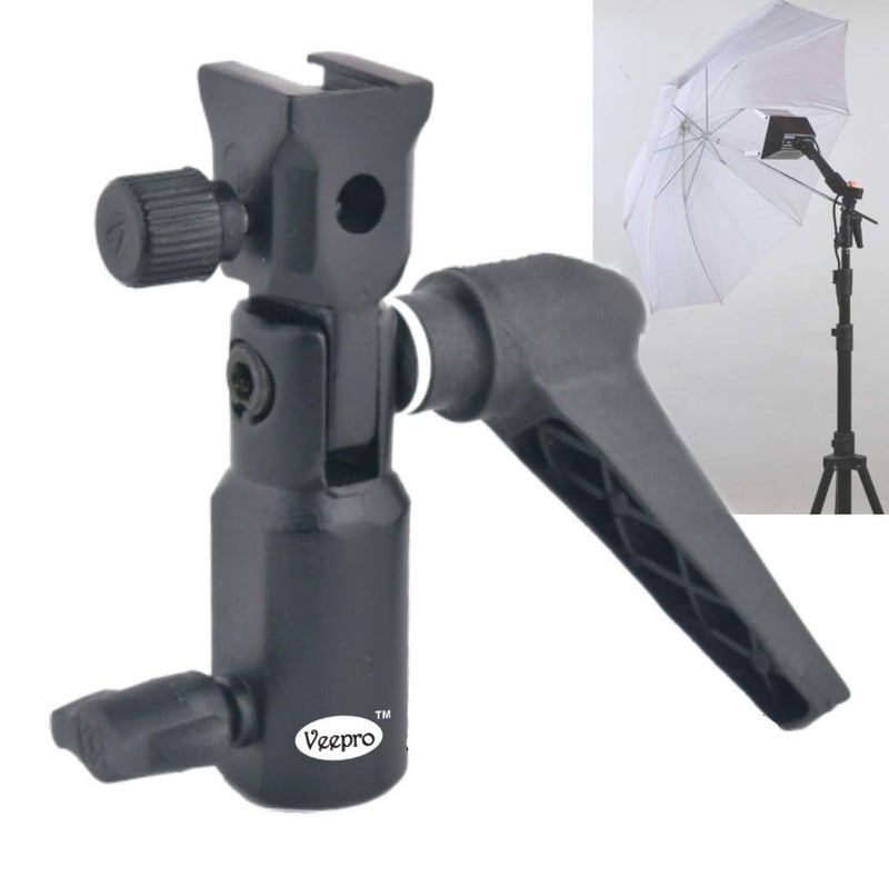 VTS ® Deluxe Umbrella Mount Flash/Video Light Sungun Speed-lite Holder Bracket with Steel Metal Shoe - Image 1