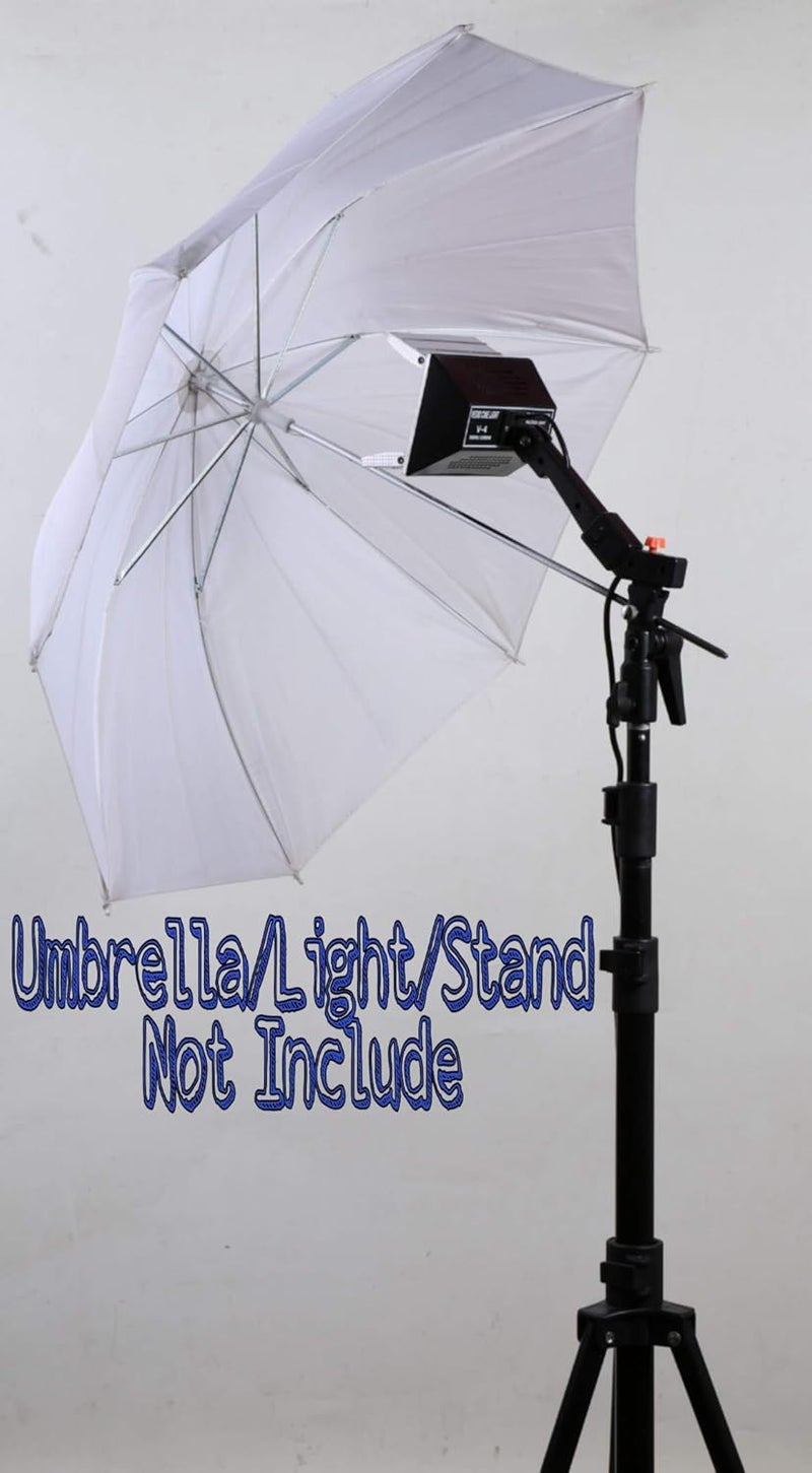 VTS ® Deluxe Umbrella Mount Flash/Video Light Sungun Speed-lite Holder Bracket with Steel Metal Shoe - Image 2