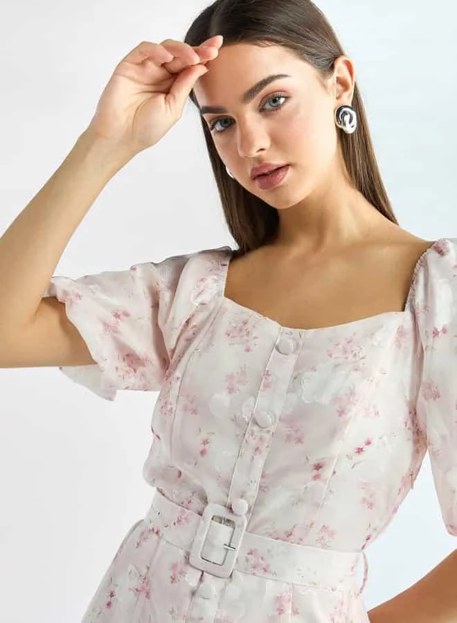 Splash FAV Floral Belted Dress