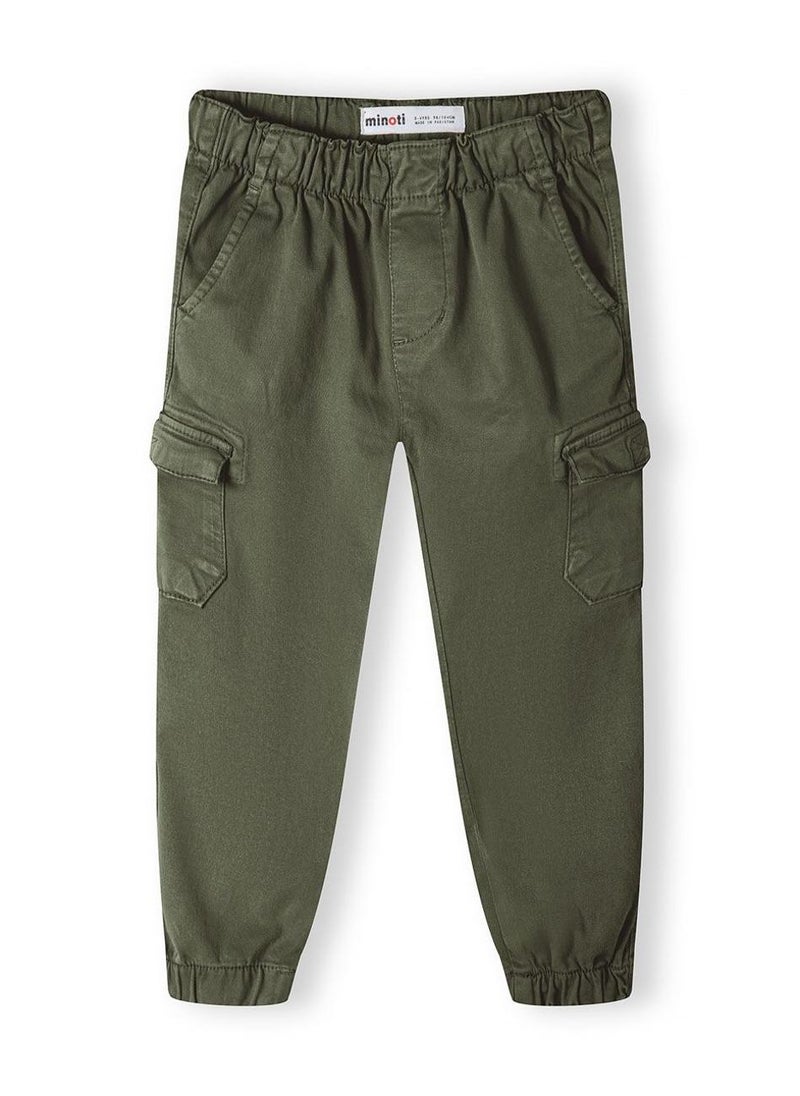 MINOTI Teen Cargo Trousers with Elastic Waist and Cuffed Ankles - Image 1