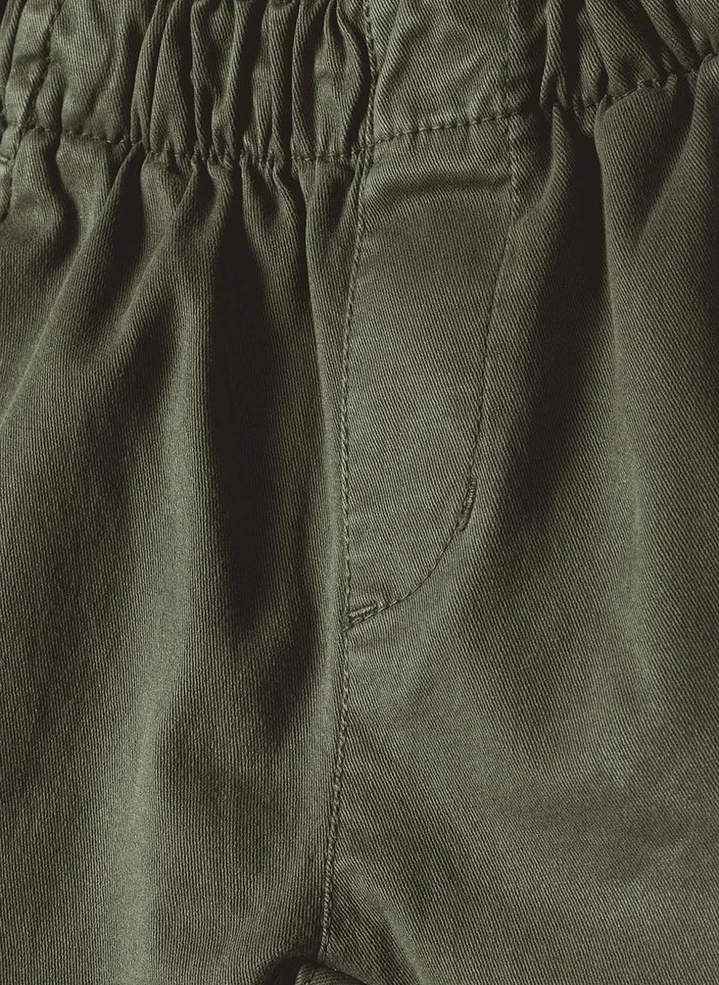 MINOTI Teen Cargo Trousers with Elastic Waist and Cuffed Ankles
