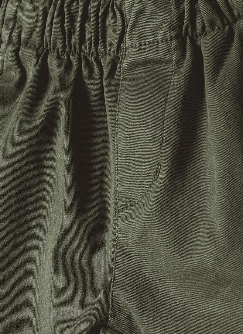 MINOTI Teen Cargo Trousers with Elastic Waist and Cuffed Ankles - Image 3