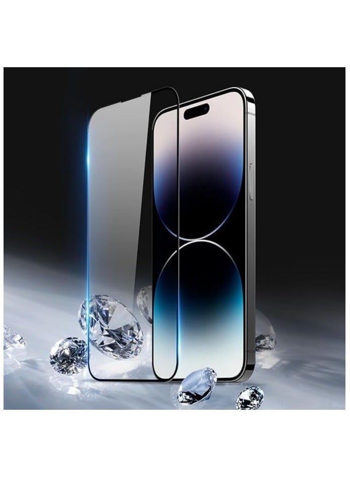 راكسوم واقي شاشة زجاجي لهاتف iPhone 15 Pro Max، واقي شاشة زجاجي مقوى كامل اللصق من الحافة إلى الحافة لهاتف iPhone 15 Pro Max (2023) (IPHONE 15 PRO MAX) - Image 3