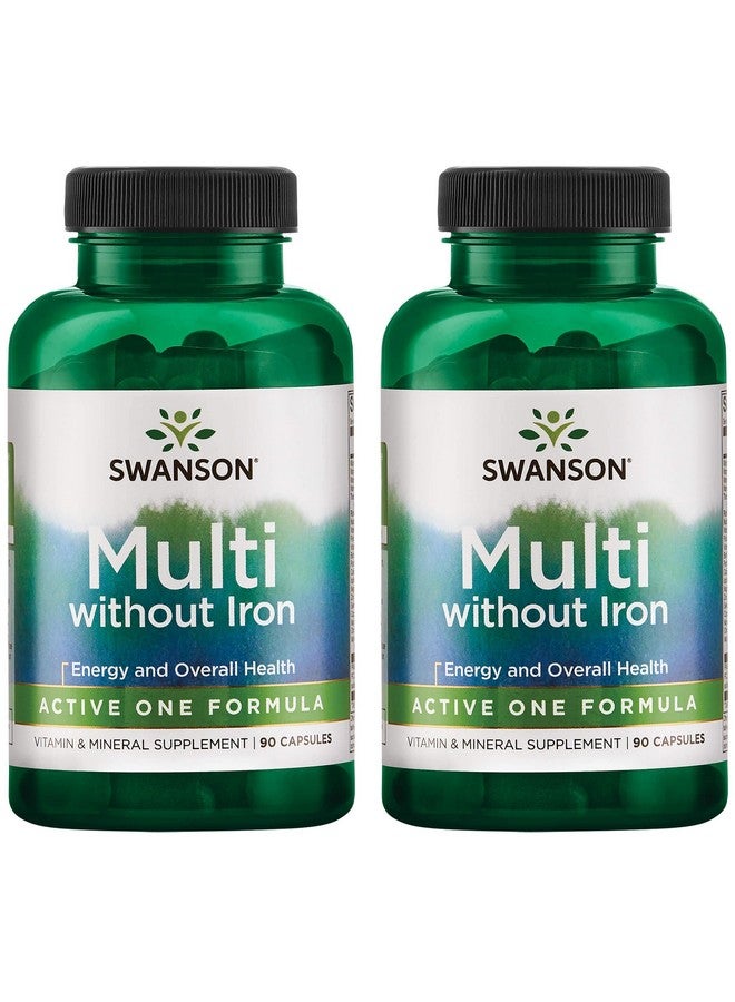 Swanson Active One Multivitamin Without Iron 90 Capsules (2 Pack) - Image 1