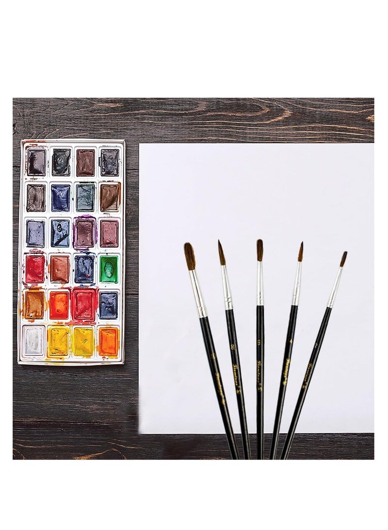 UKR Kids Beginner Washable Painting Brush Set – 5-Piece Natural Wool Art Supplies for Safe Creative Fun | Non-Toxic Paint Brushes for Toddlers & Kids | Educational Painting Tools for Early Artists - Image 2