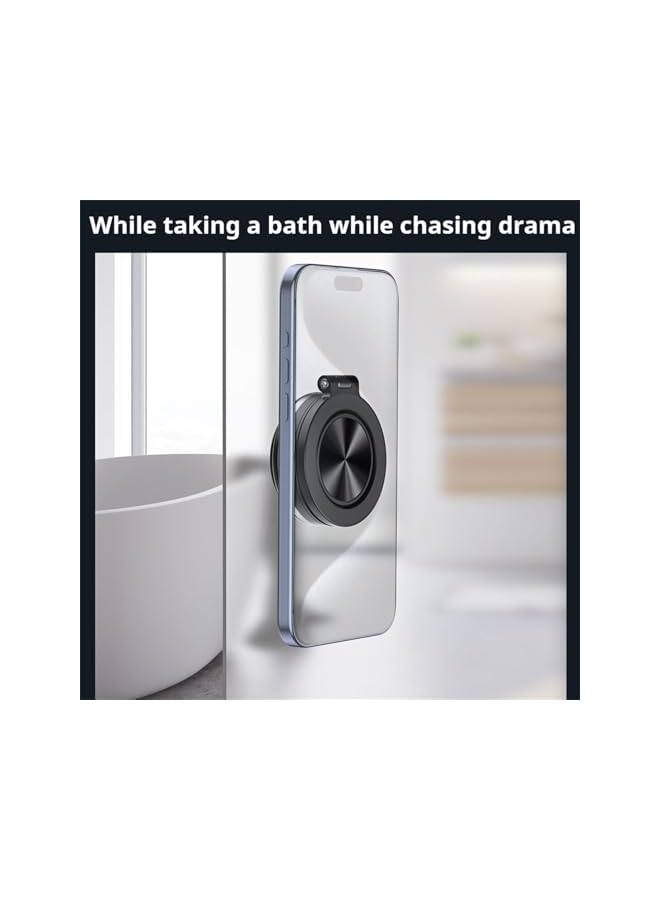 S-TOP Magnetic Car Phone Mount with Electric Vacuum Suction, 360° Rotating Universal Holder compatible with Smartphones, fits Car, Kitchen, and Mirror Surfaces (Silver) - Image 4