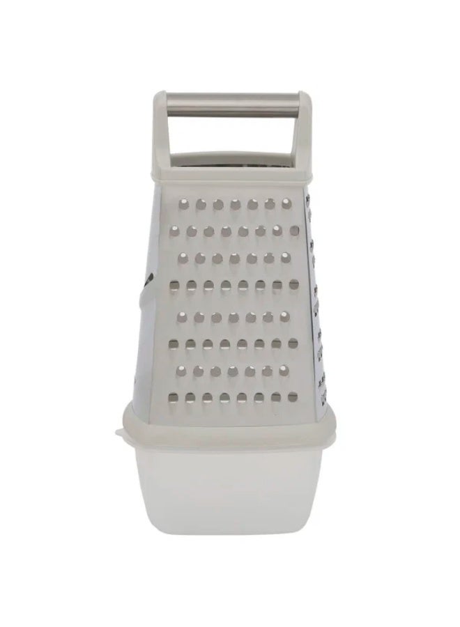 Alsaif steel grater, 4 sides, plastic box - silver - Image 3