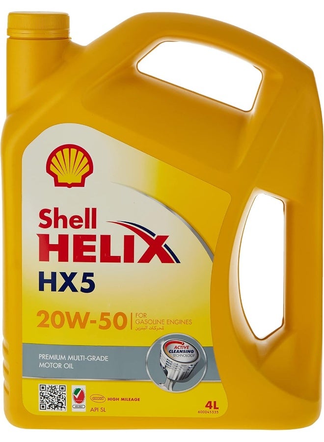 Shell Helix Hx5 20W-50 Premium Multi-Grade Motor Oil 4 Liter - Image 1