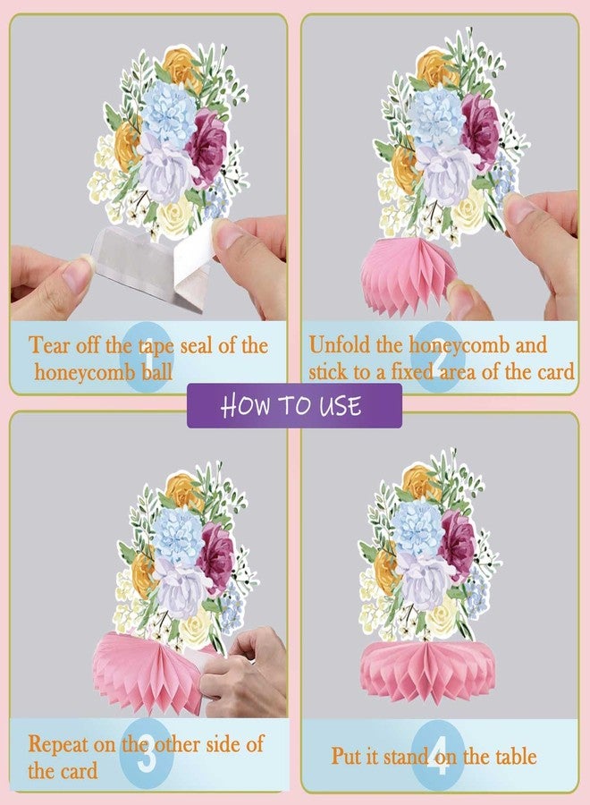 Bunhum 12 Pieces Spring Party Centerpieces for Tables Butterfly Birthday Party Decorations Spring Honeycomb Table Topper Centerpiece Spring Flower Theme Party Supplies for Birthday Baby Shower Décor - Image 4