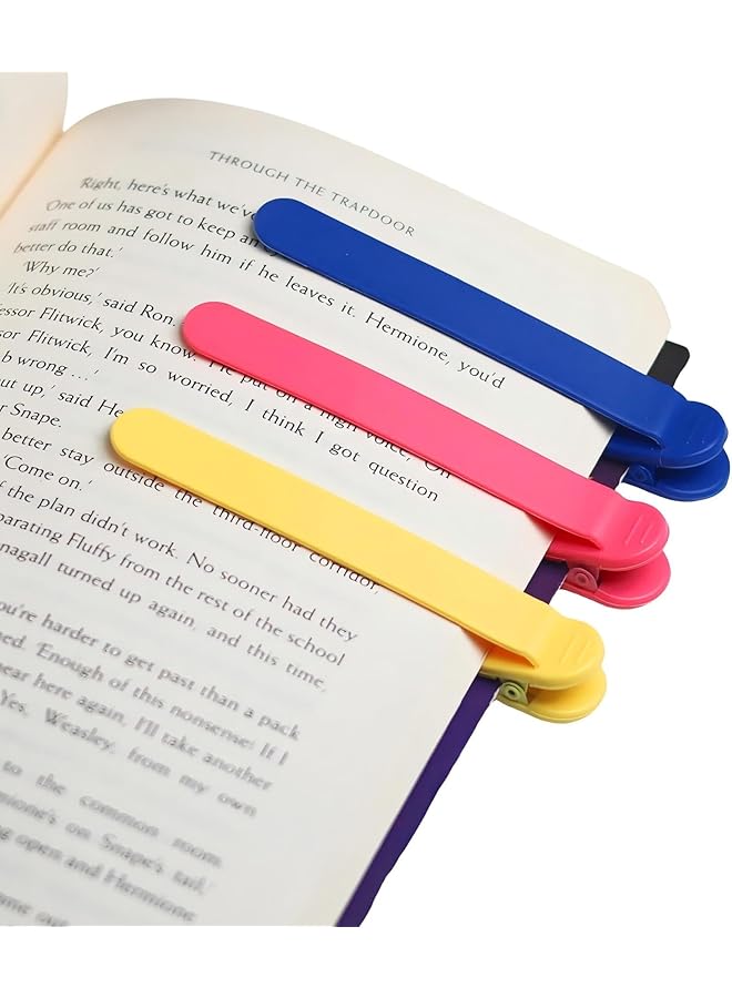 إيروريكس علامات مرجعية أوتوماتيكية من السيليكون علامات مرجعية من السيليكون للقراءة للنساء والرجال والأطفال وعشاق الكتب مشبك علامة مرجعية فريد للقراءة لمحبي قراءة الكتب إكسسوارات الكتب 3 قطع - Image 1