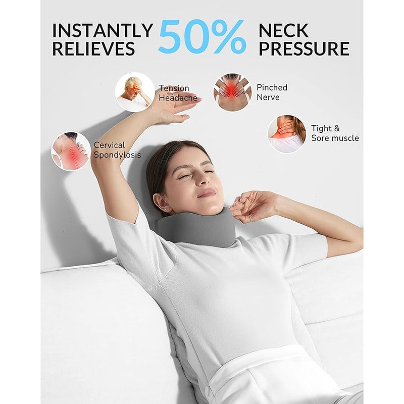 Artelse Memory Foam Neck Brace 2.0 for Neck Pain and Support - Soft Ice Silk Cervical Collar for Keep Vertebrae Stable & Aligned for Women & Men - Ideal for Sleeping Anti-Snoring,Office & Neck Injury - Image 2