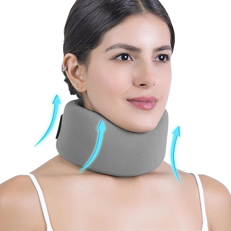 Artelse Memory Foam Neck Brace 2.0 for Neck Pain and Support - Soft Ice Silk Cervical Collar for Keep Vertebrae Stable & Aligned for Women & Men - Ideal for Sleeping Anti-Snoring,Office & Neck Injury - Image 1