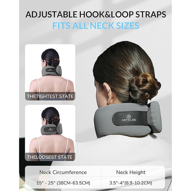 Artelse Memory Foam Neck Brace 2.0 for Neck Pain and Support - Soft Ice Silk Cervical Collar for Keep Vertebrae Stable & Aligned for Women & Men - Ideal for Sleeping Anti-Snoring,Office & Neck Injury - Image 5