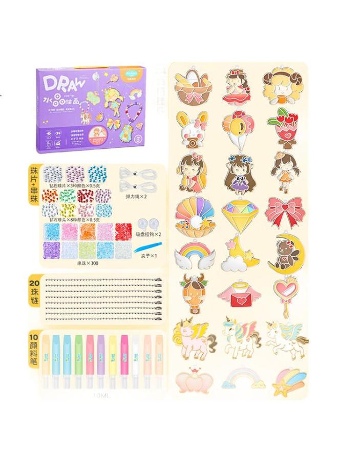 Xst Children'S No-Bake Glue Painting, Girls' Diy Doodle Painting, Glue Toy, Handmade Beading, 3-6 Years Old Birthday Gift - Image 3