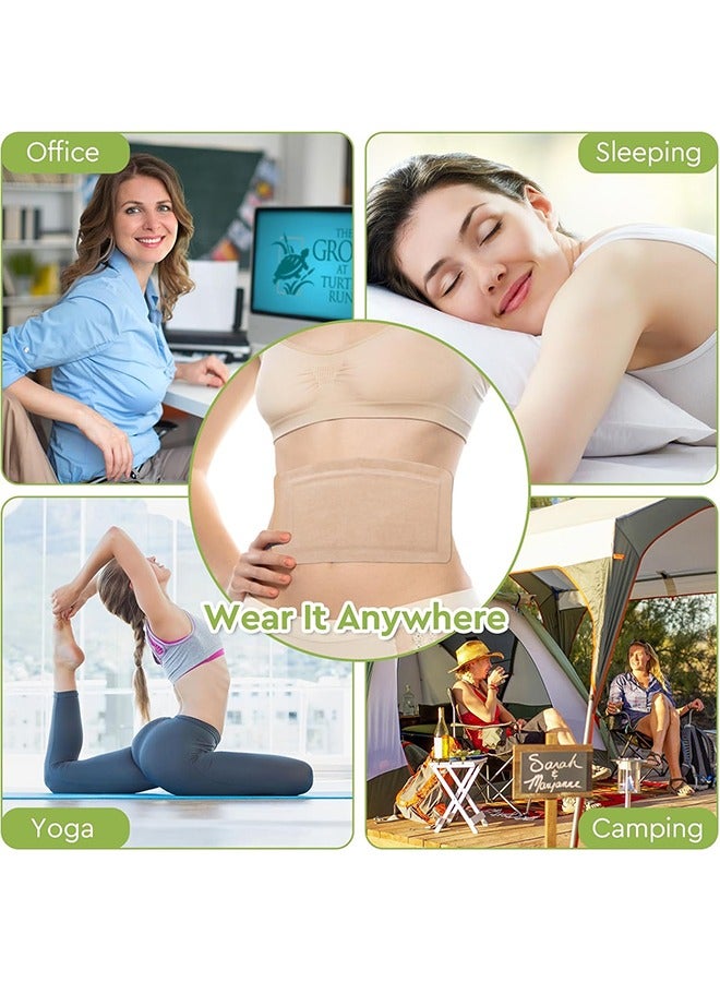Beyond 10 Pack Castor Oil Pack Wrap, Disposable Castor Oil Pack for Liver, Stomach, Belly Button Detoxification, High Absorbent Organic Cotton Flannel for Women Men (Skin Color)  - Image 5