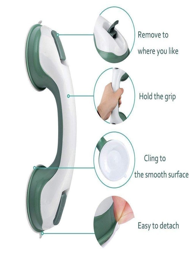 kitchsy Plastic Bathroom Helping Handle Bathroom Toilet Old Age People Disability Grip Handle Bathroom Grab Bar, Strong Suction Shower Handle Without Drilling - Image 2